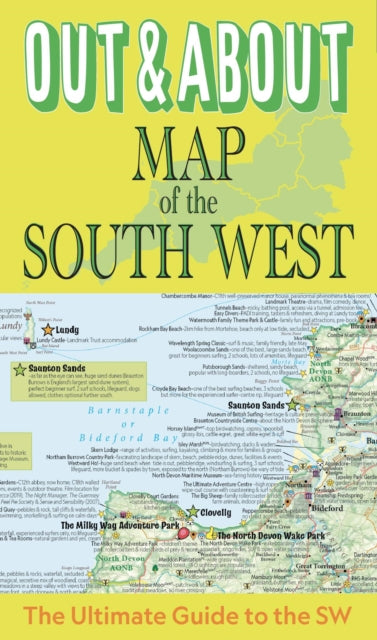 OUT & ABOUT MAP of the SOUTH WEST : The Ultimate Guide to the SW-9781399965804