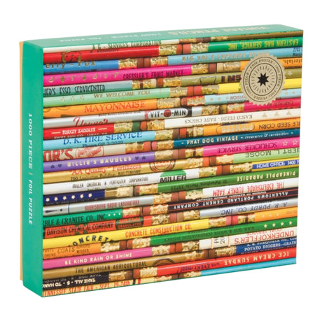 Phat Dog Vintage Pencils 1000 Piece Foil Stamped Puzzle-9780735353251